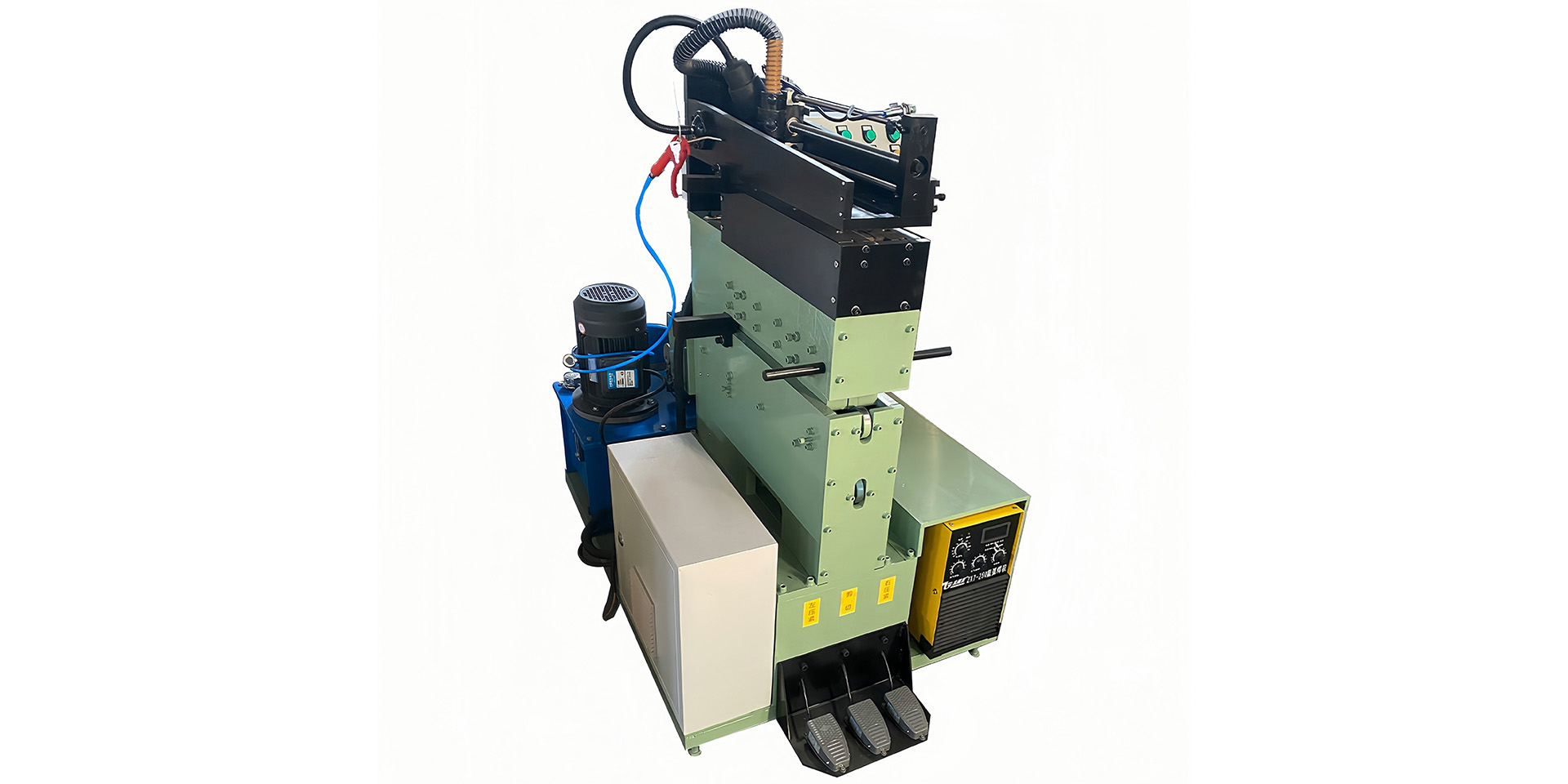 hydraulic shearing and butt welding machine for steel strip coil joining